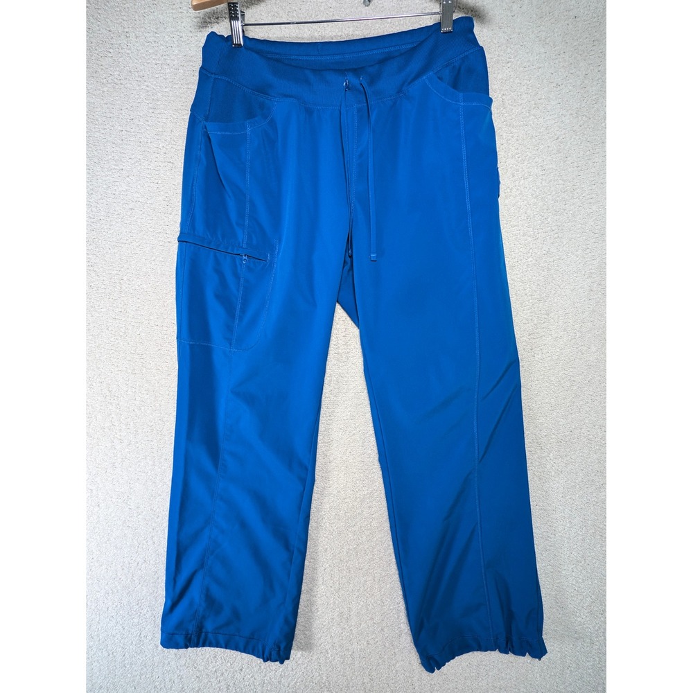 Cherokee Infinity Womens L Scrub Pants Polyester Spandex Royal Blue 1123A